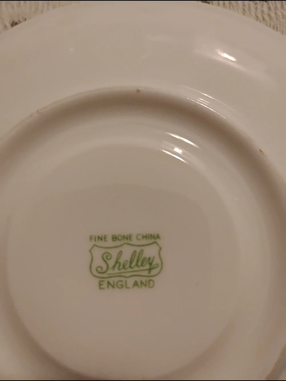 Shelley Green Daisy Chintz Bone China Cup & Saucer Set. Rare Ripon Shape